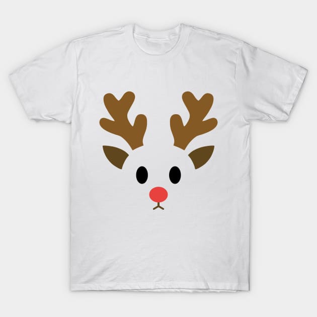 Rudolph Face T-Shirt by DaphInteresting